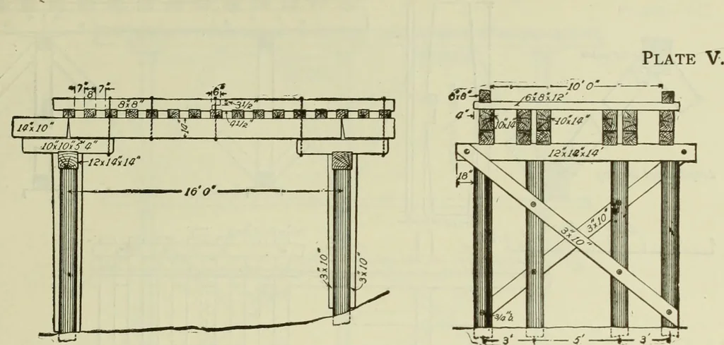 An illustration from The theory and practice of modern framed structures : designed for the use of schools, and for engineers in professional practice, 1897, leaf 428