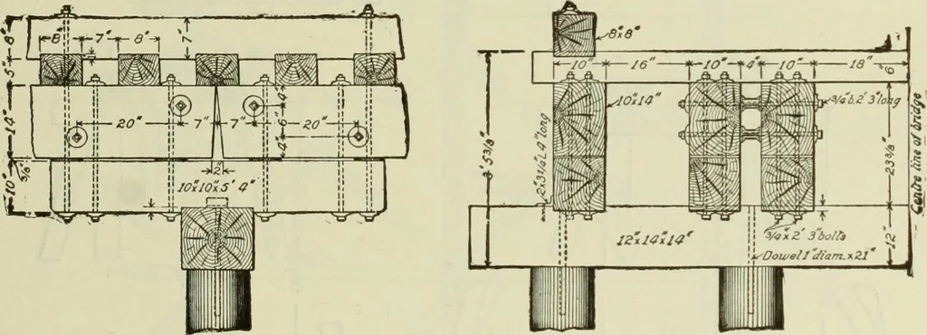 An illustration from The theory and practice of modern framed structures : designed for the use of schools, and for engineers in professional practice, 1897, leaf 428