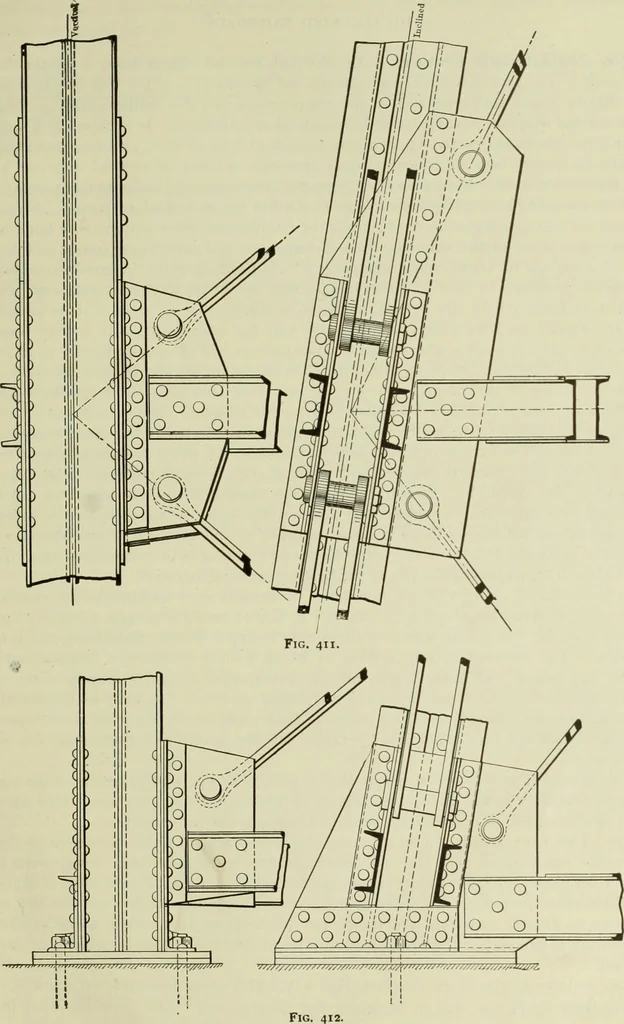 An illustration from The theory and practice of modern framed structures : designed for the use of schools, and for engineers in professional practice, 1897, leaf 446