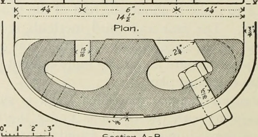 An illustration from The theory and practice of modern framed structures : designed for the use of schools, and for engineers in professional practice, 1897, leaf 449