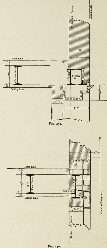 An illustration from The theory and practice of modern framed structures : designed for the use of schools, and for engineers in professional practice, 1897, leaf 538