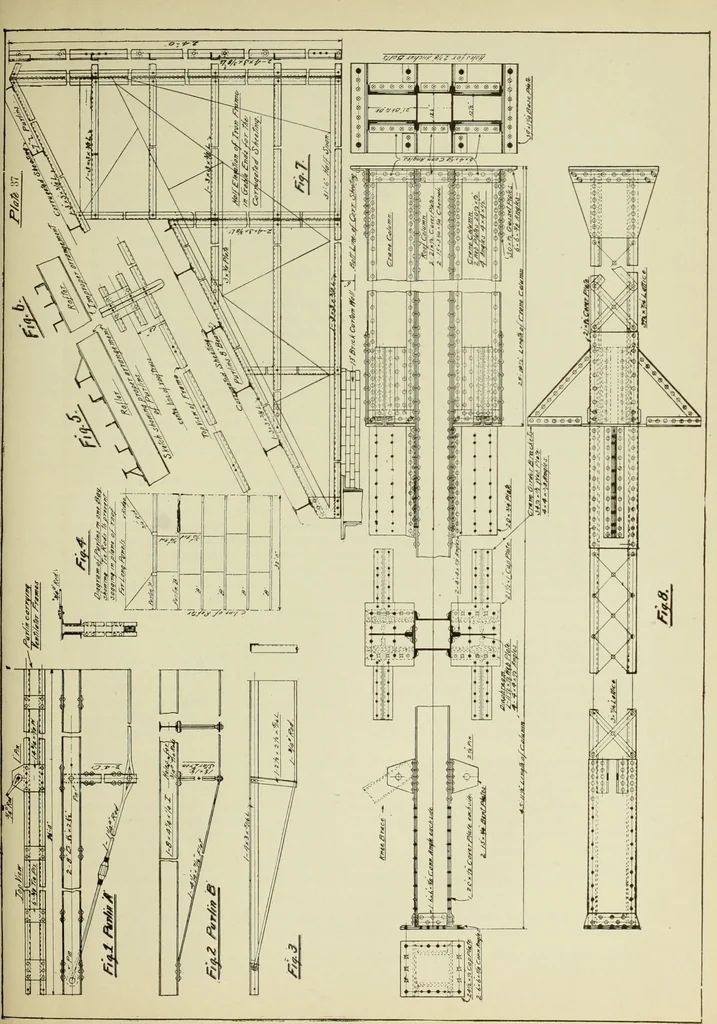 An illustration from The theory and practice of modern framed structures : designed for the use of schools, and for engineers in professional practice, 1897, leaf 577