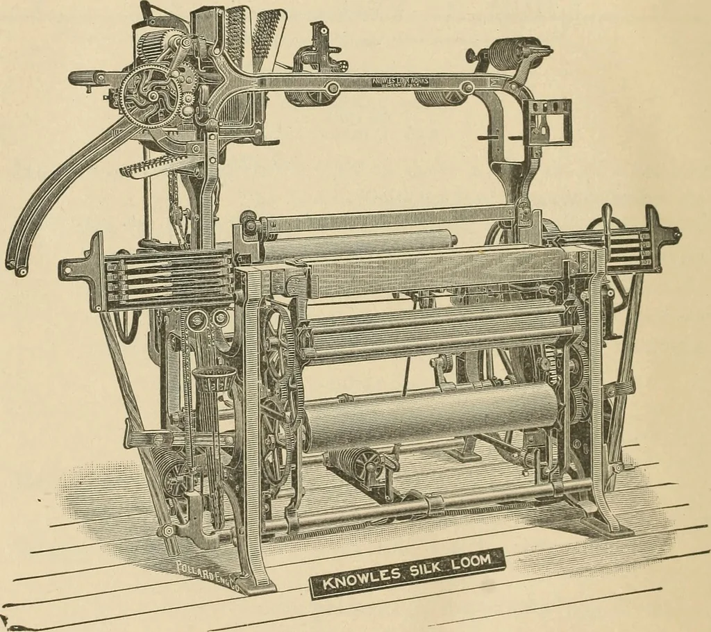 An illustration from Theory of silk weaving; a treatise on the construction and application of weaves, and decomposition and calculation of silk fabrics .., 1896, leaf 103