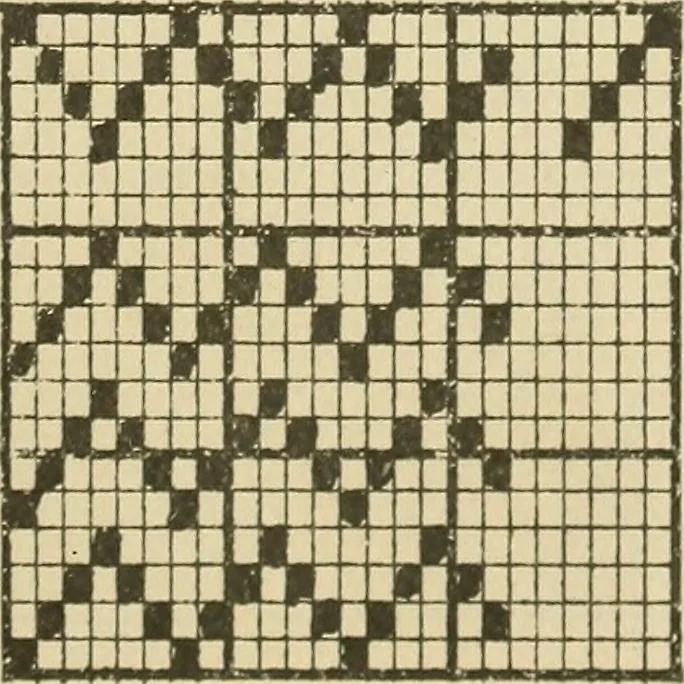 An illustration from Theory of silk weaving; a treatise on the construction and application of weaves, and decomposition and calculation of silk fabrics .., 1896, leaf 30