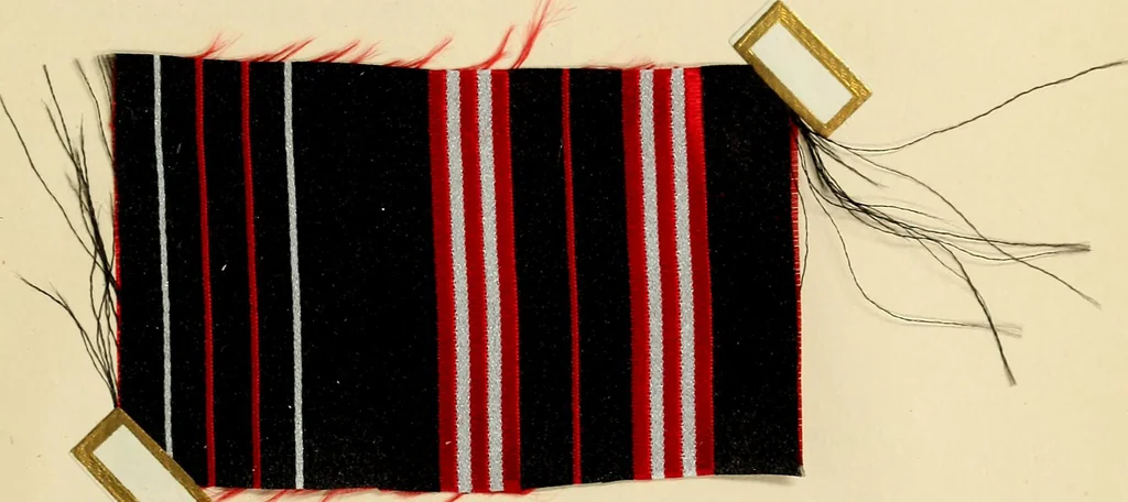 An illustration from Theory of silk weaving; a treatise on the construction and application of weaves, and decomposition and calculation of silk fabrics .., 1896, leaf 98