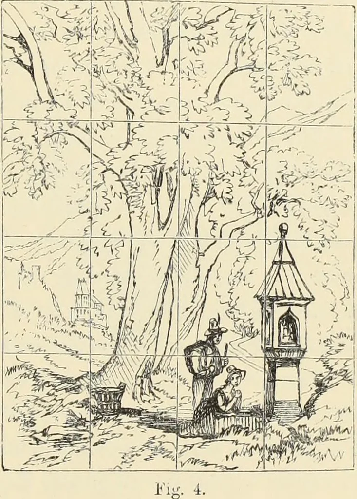 An illustration from The theory and practice of landscape painting in water-colours. Illustrated by a series of twenty-six drawings and diagrams in colours, and numerous woodcuts, 1871, leaf 106