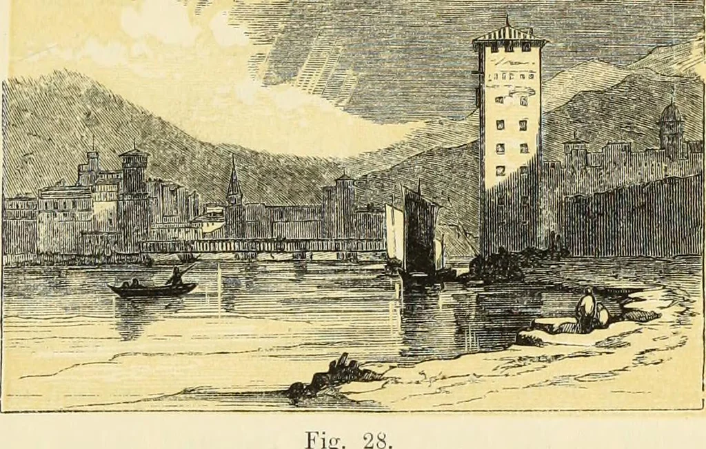 An illustration from The theory and practice of landscape painting in water-colours. Illustrated by a series of twenty-six drawings and diagrams in colours, and numerous woodcuts, 1871, leaf 134