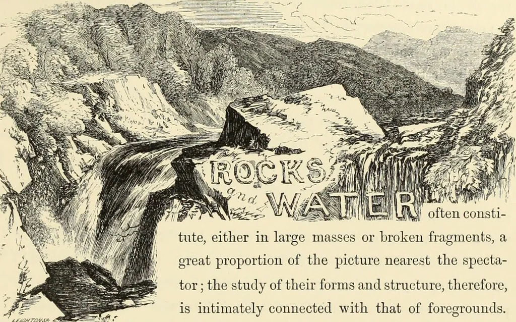 An illustration from The theory and practice of landscape painting in water-colours. Illustrated by a series of twenty-six drawings and diagrams in colours, and numerous woodcuts, 1871, leaf 232