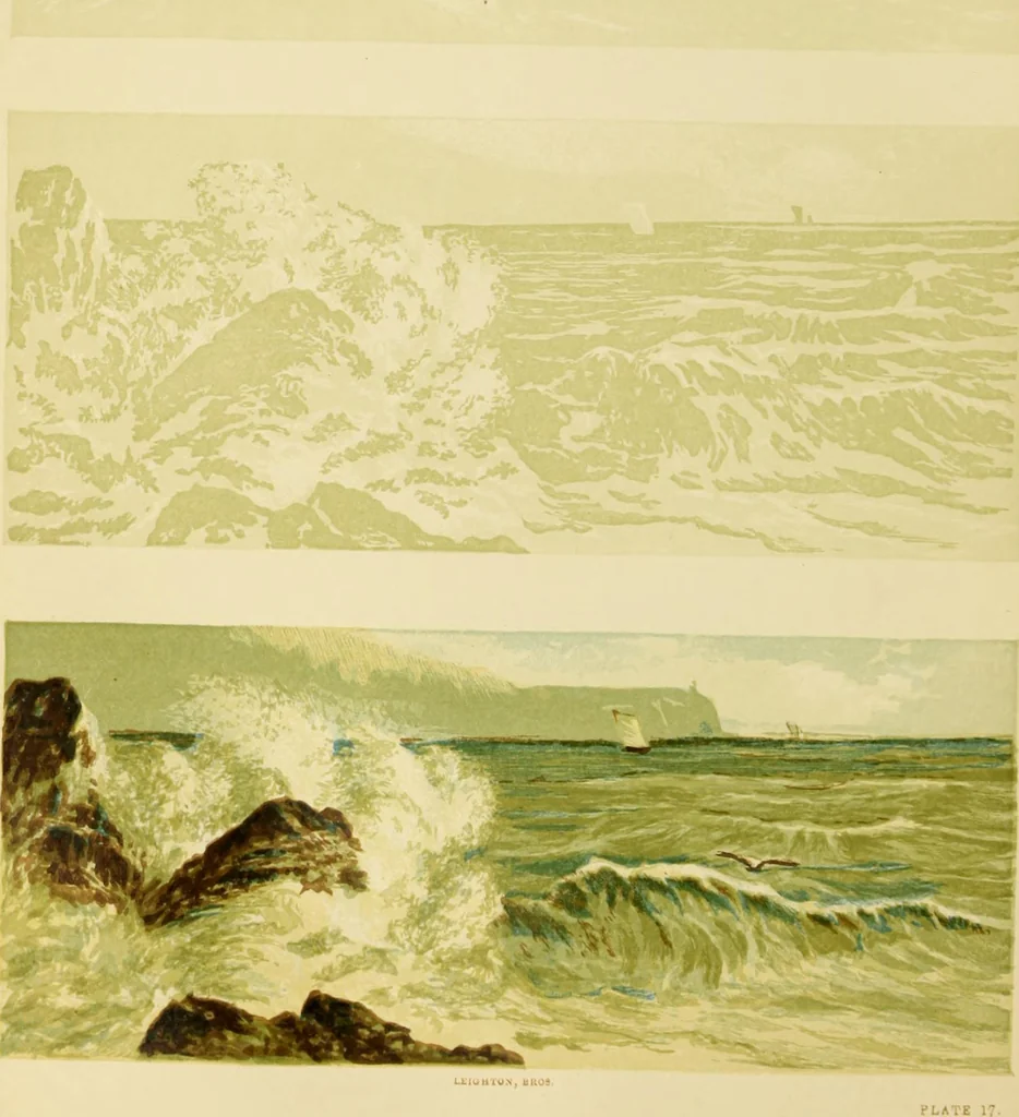 An illustration from The theory and practice of landscape painting in water-colours. Illustrated by a series of twenty-six drawings and diagrams in colours, and numerous woodcuts, 1871, leaf 249