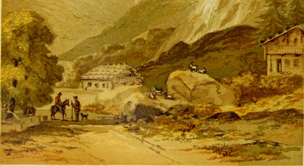 An illustration from The theory and practice of landscape painting in water-colours. Illustrated by a series of twenty-six drawings and diagrams in colours, and numerous woodcuts, 1871, leaf 255