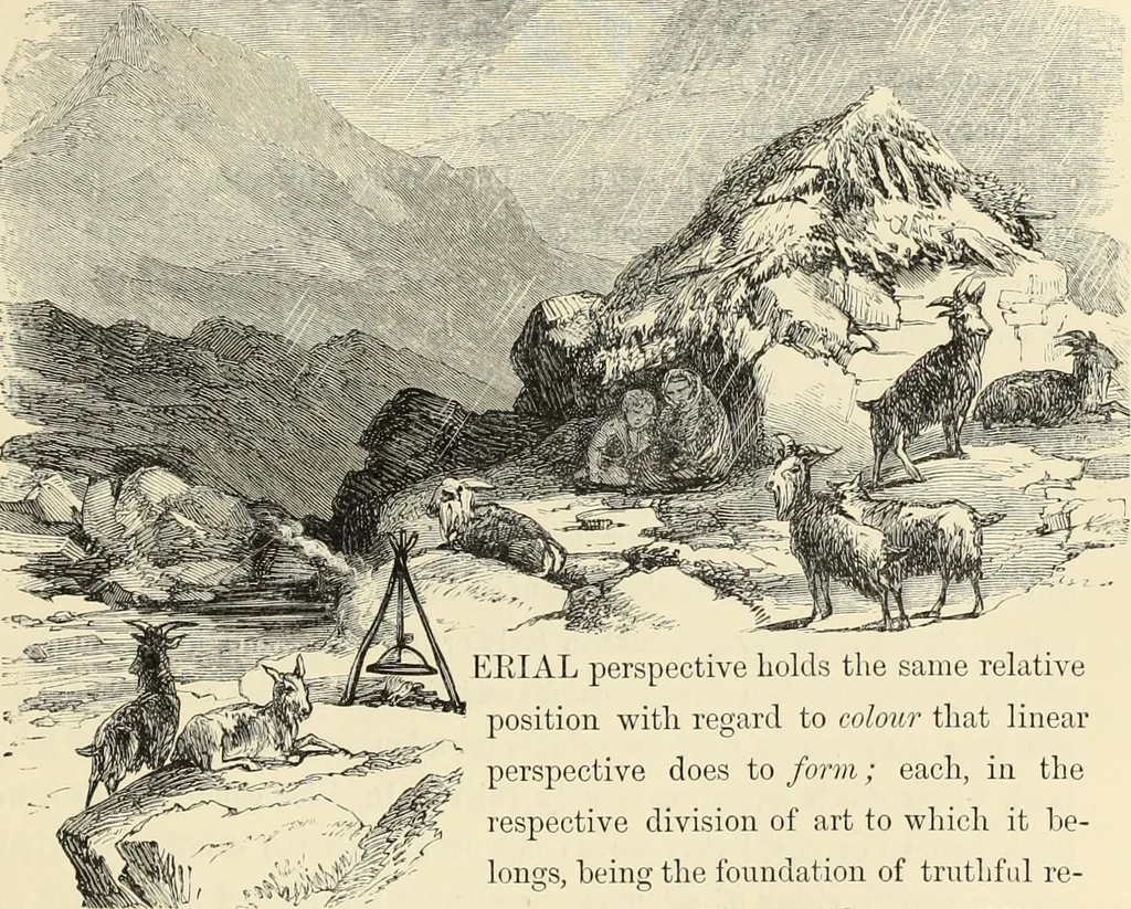 An illustration from The theory and practice of landscape painting in water-colours. Illustrated by a series of twenty-six drawings and diagrams in colours, and numerous woodcuts, 1871, leaf 258
