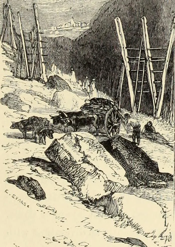 An illustration from The theory and practice of landscape painting in water-colours. Illustrated by a series of twenty-six drawings and diagrams in colours, and numerous woodcuts, 1871, leaf 262