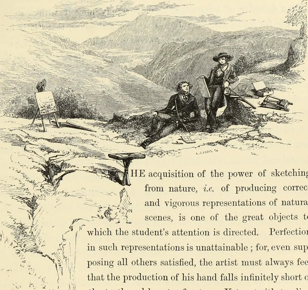 An illustration from The theory and practice of landscape painting in water-colours. Illustrated by a series of twenty-six drawings and diagrams in colours, and numerous woodcuts, 1871, leaf 266