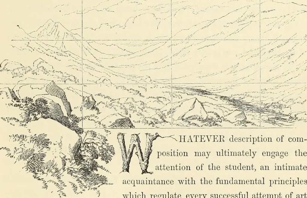 An illustration from The theory and practice of landscape painting in water-colours. Illustrated by a series of twenty-six drawings and diagrams in colours, and numerous woodcuts, 1871, leaf 98