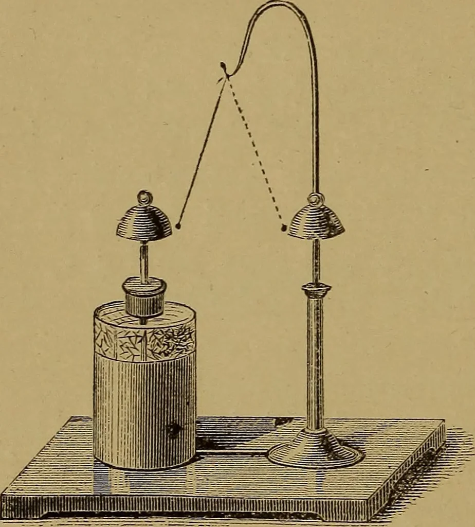 An illustration from Theory and practice of the electric telegraph; a manual for operators and students, 1875, leaf 45