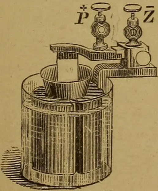 An illustration from Theory and practice of the electric telegraph; a manual for operators and students, 1875, leaf 52