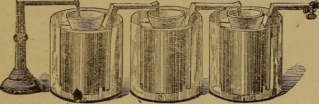 An illustration from Theory and practice of the electric telegraph; a manual for operators and students, 1875, leaf 54