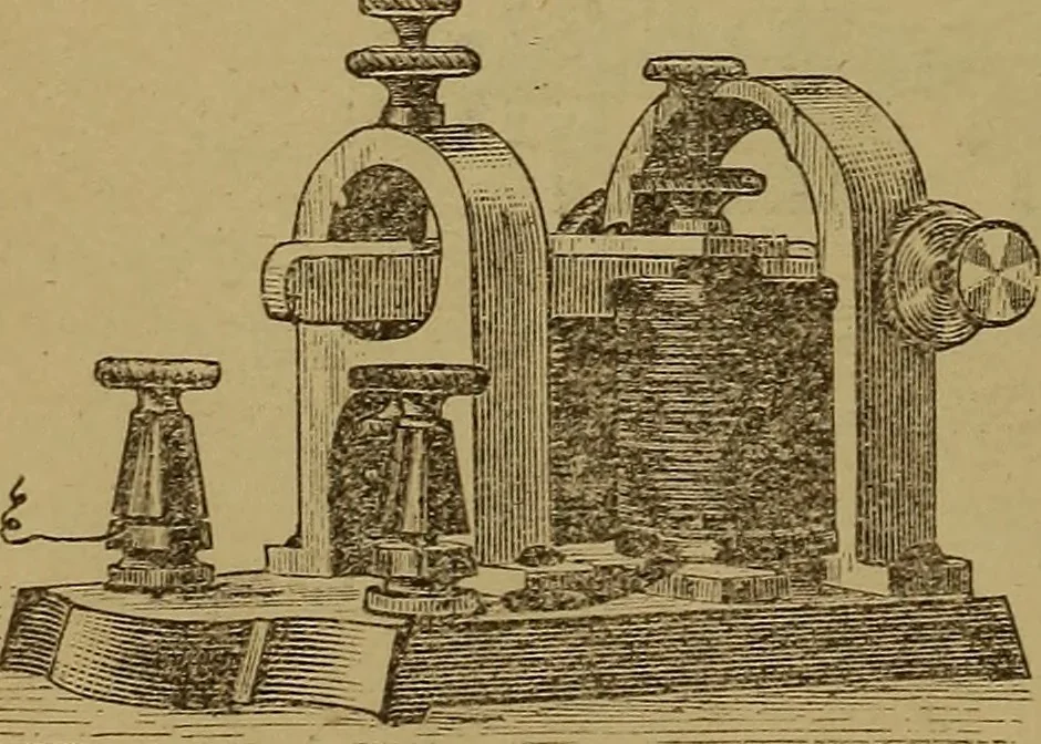 An illustration from Theory and practice of the electric telegraph; a manual for operators and students, 1875, leaf 69