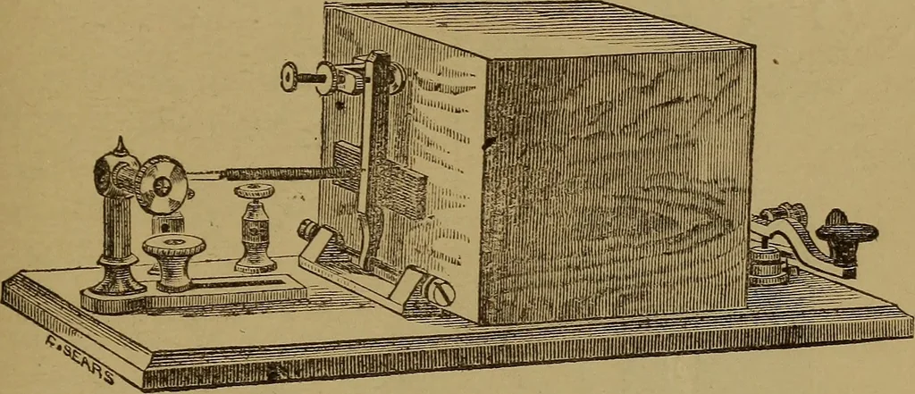 An illustration from Theory and practice of the electric telegraph; a manual for operators and students, 1875, leaf 70