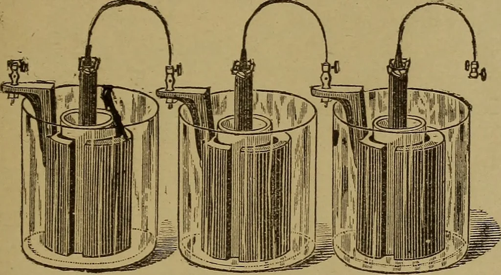 An illustration from Theory and practice of the electric telegraph; a manual for operators and students, 1875, leaf 78