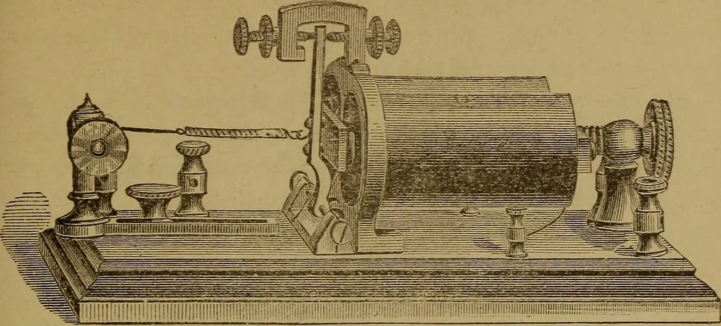 An illustration from Theory and practice of the electric telegraph; a manual for operators and students, 1875, leaf 80