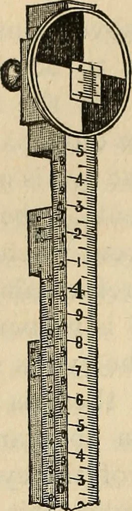An illustration from The theory and practice of surveying. Designed for the use of surveyors and engineers generally, but especially for the use of students in engineering, 1886, leaf 101