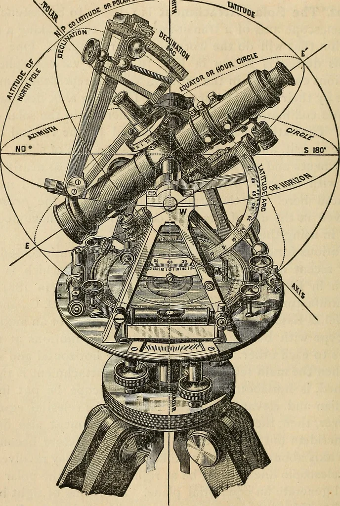 An illustration from The theory and practice of surveying. Designed for the use of surveyors and engineers generally, but especially for the use of students in engineering, 1886, leaf 131