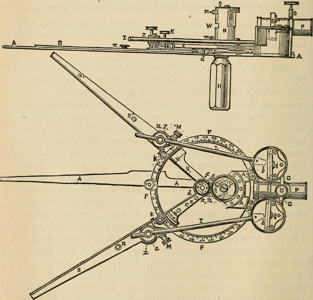 An illustration from The theory and practice of surveying. Designed for the use of surveyors and engineers generally, but especially for the use of students in engineering, 1886, leaf 145