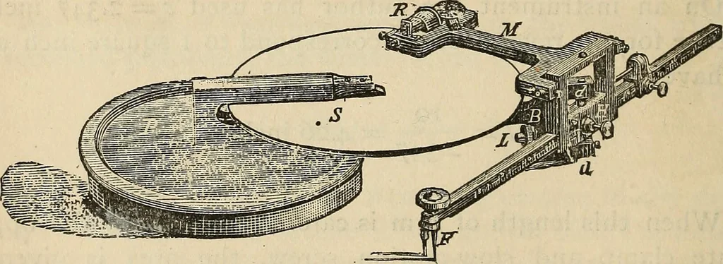 An illustration from The theory and practice of surveying. Designed for the use of surveyors and engineers generally, but especially for the use of students in engineering, 1886, leaf 183