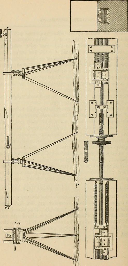 An illustration from The theory and practice of surveying. Designed for the use of surveyors and engineers generally, but especially for the use of students in engineering, 1886, leaf 477
