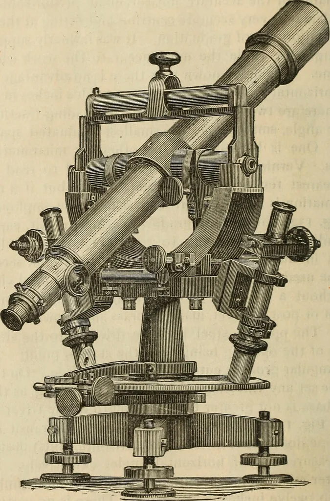 An illustration from The theory and practice of surveying. Designed for the use of surveyors and engineers generally, but especially for the use of students in engineering, 1886, leaf 509