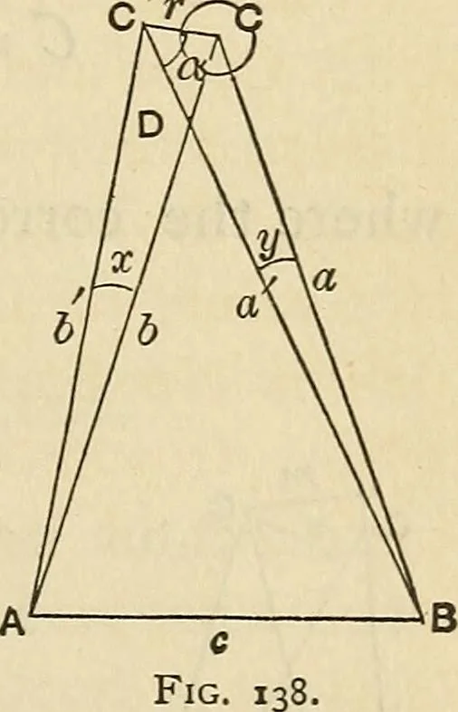 An illustration from The theory and practice of surveying. Designed for the use of surveyors and engineers generally, but especially for the use of students in engineering, 1886, leaf 520