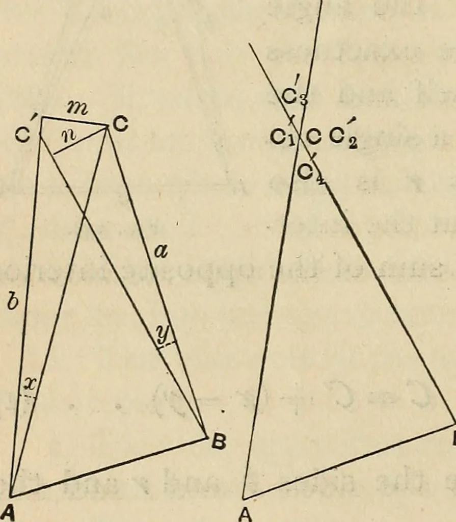 An illustration from The theory and practice of surveying. Designed for the use of surveyors and engineers generally, but especially for the use of students in engineering, 1886, leaf 521