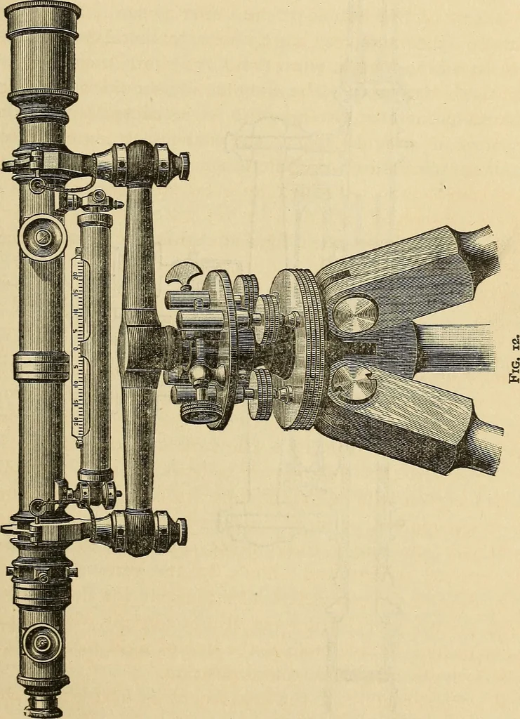 An illustration from The theory and practice of surveying. Designed for the use of surveyors and engineers generally, but especially for the use of students in engineering, 1886, leaf 92