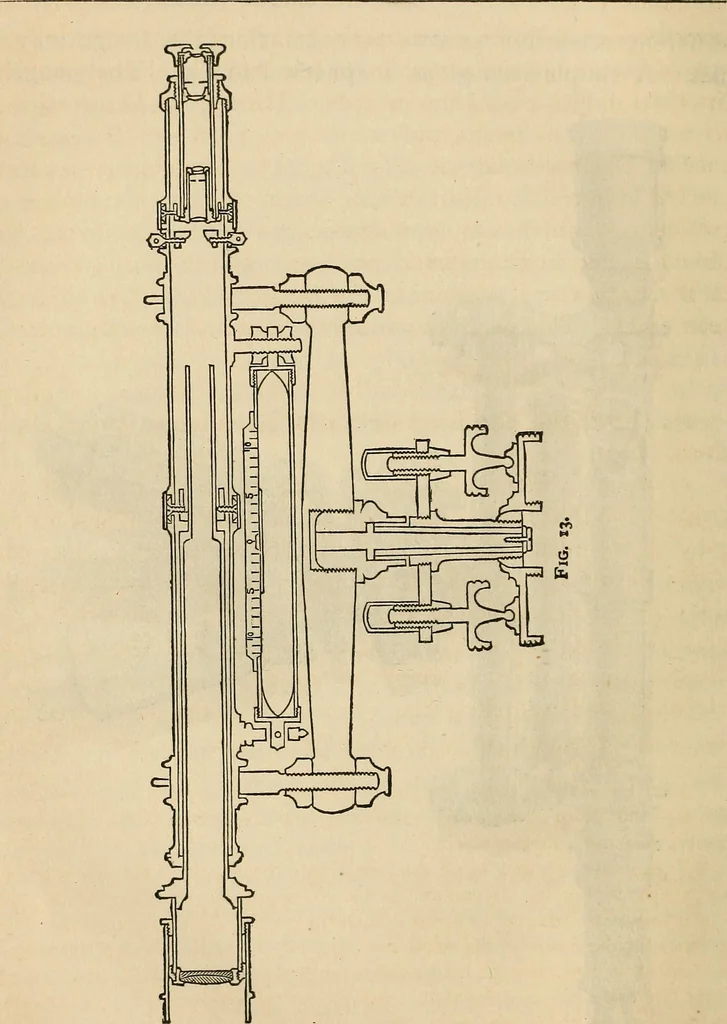 An illustration from The theory and practice of surveying. Designed for the use of surveyors and engineers generally, but especially for the use of students in engineering, 1886, leaf 93