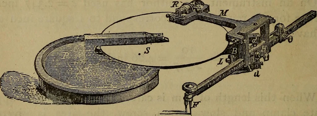 An illustration from The theory and practice of surveying. Designed for the use of surveyors and engineers generally, but especially for the use of students in engineering, 1886, leaf 181