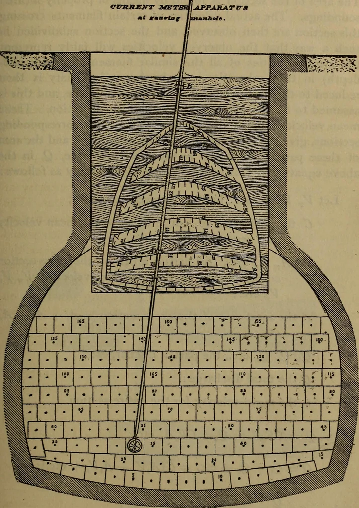 An illustration from The theory and practice of surveying. Designed for the use of surveyors and engineers generally, but especially for the use of students in engineering, 1886, leaf 342