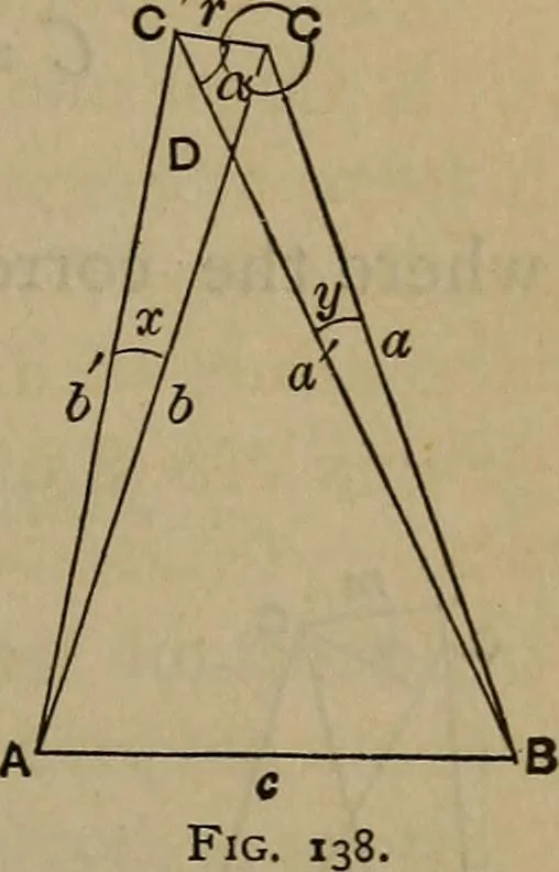 An illustration from The theory and practice of surveying. Designed for the use of surveyors and engineers generally, but especially for the use of students in engineering, 1886, leaf 518