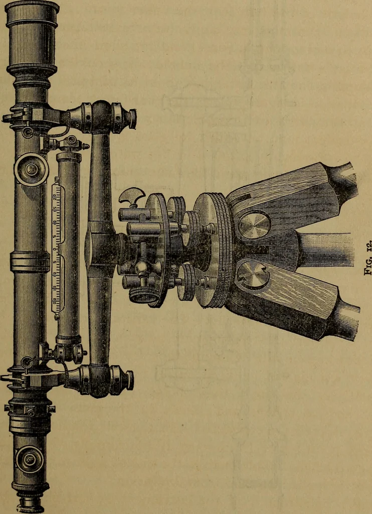 An illustration from The theory and practice of surveying. Designed for the use of surveyors and engineers generally, but especially for the use of students in engineering, 1886, leaf 90