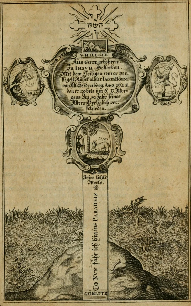 An illustration from Theosophia revelata, das ist, Alle göttliche Schriften, 1730, leaf 58