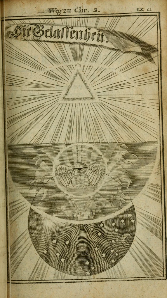 An illustration from Theosophia revelata, das ist, Alle göttliche Schriften, 1730, leaf 648