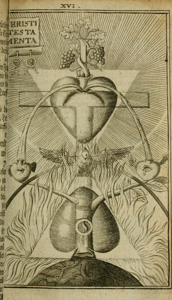 An illustration from Theosophia revelata, das ist, Alle göttliche Schriften, 1730, leaf 484