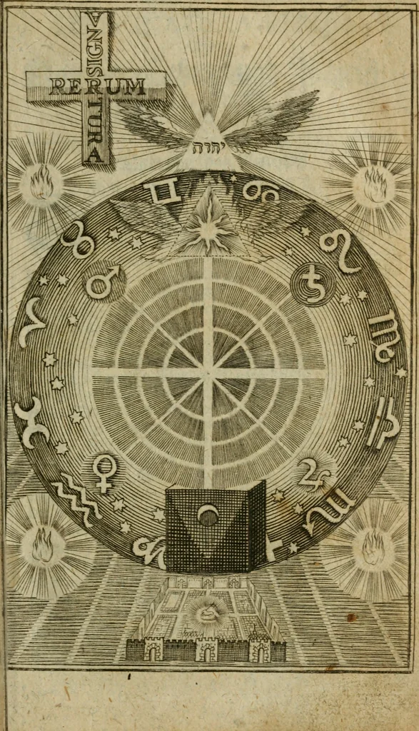 An illustration from Theosophia revelata, das ist, Alle göttliche Schriften, 1730, leaf 6