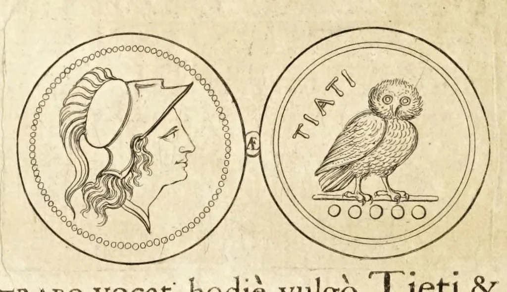 An illustration from Thesaurus ex Thesauro Palatino selectus, sive, Gemmarum et numismatum quae in electorali cimeliarchio continentur elegantiorum aere expressa, et convenienti commentario illustrata dispositio, 1685, leaf 198