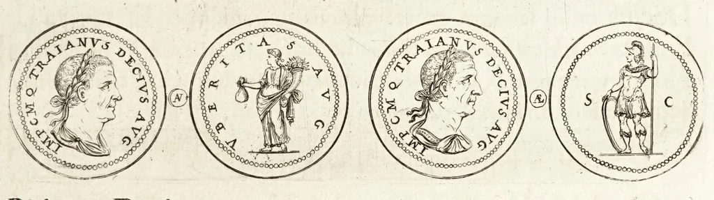 An illustration from Thesaurus ex Thesauro Palatino selectus, sive, Gemmarum et numismatum quae in electorali cimeliarchio continentur elegantiorum aere expressa, et convenienti commentario illustrata dispositio, 1685, leaf 365