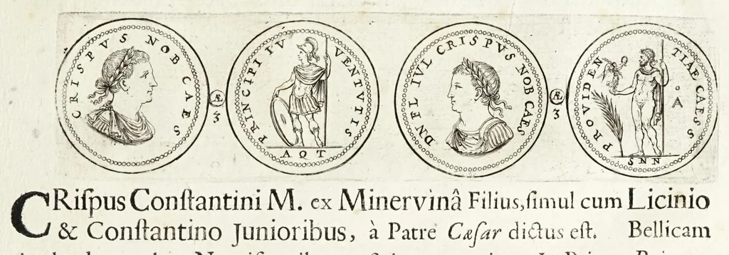 An illustration from Thesaurus ex Thesauro Palatino selectus, sive, Gemmarum et numismatum quae in electorali cimeliarchio continentur elegantiorum aere expressa, et convenienti commentario illustrata dispositio, 1685, leaf 401