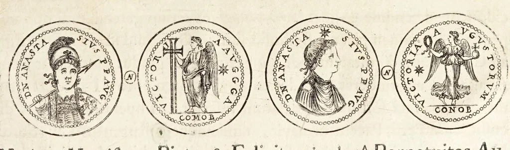 An illustration from Thesaurus ex Thesauro Palatino selectus, sive, Gemmarum et numismatum quae in electorali cimeliarchio continentur elegantiorum aere expressa, et convenienti commentario illustrata dispositio, 1685, leaf 431