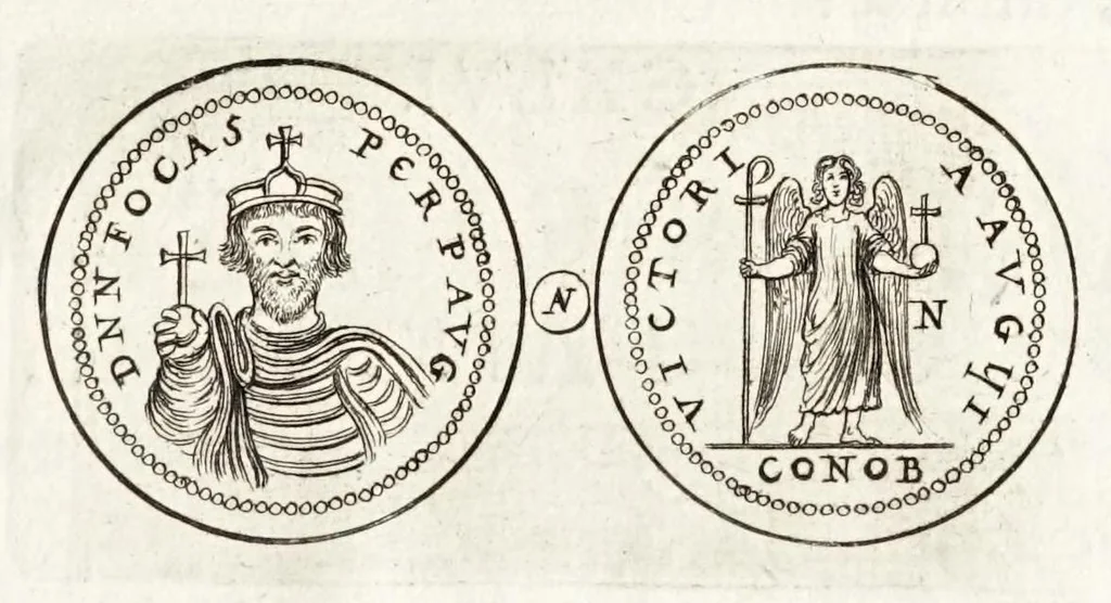 An illustration from Thesaurus ex Thesauro Palatino selectus, sive, Gemmarum et numismatum quae in electorali cimeliarchio continentur elegantiorum aere expressa, et convenienti commentario illustrata dispositio, 1685, leaf 435