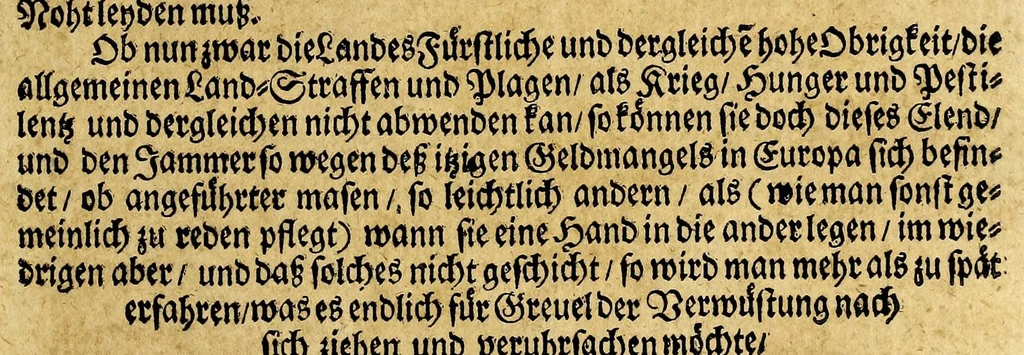 An illustration from Thesaurus mundi das ist Eine kurtze doch gründliche Anweisung, wo der Schatz der Welt in hundert und mehr Jahren hingekommen, : oder aber noch zum theil verborgen liegt, worauss nicht allein zu ersehen was die Ursache des jetzigen grossen Gelt-Mangels, sondern auch wie solches zu remediren und zu helffen sey., 1689, leaf 57