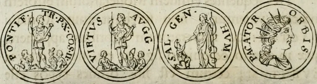 An illustration from Thesaurus numismatum e musaeo Caroli Patini, 1672, leaf 103